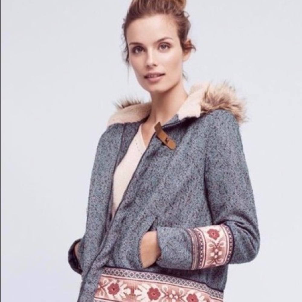 Anthropologie elevenses northerner coat in xs